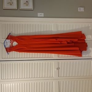 Halston Heritage Orange Gown, Size 8
